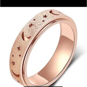‼️Fidget Spinner Ring~Size 8~Rose golden stainless steel UNISEX~NEW